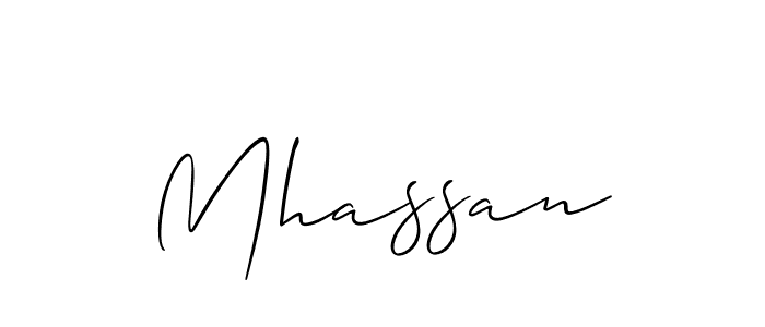 Allison_Script is a professional signature style that is perfect for those who want to add a touch of class to their signature. It is also a great choice for those who want to make their signature more unique. Get Mhassan name to fancy signature for free. Mhassan signature style 2 images and pictures png