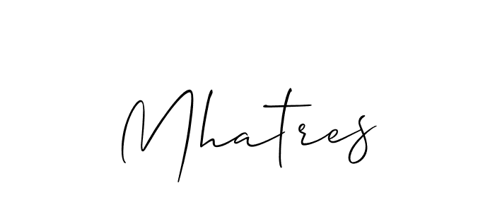 You should practise on your own different ways (Allison_Script) to write your name (Mhatres) in signature. don't let someone else do it for you. Mhatres signature style 2 images and pictures png