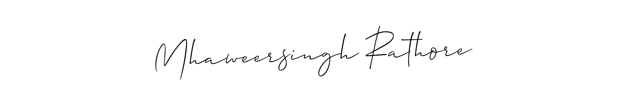 Use a signature maker to create a handwritten signature online. With this signature software, you can design (Allison_Script) your own signature for name Mhaweersingh Rathore. Mhaweersingh Rathore signature style 2 images and pictures png