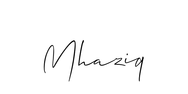 You should practise on your own different ways (Allison_Script) to write your name (Mhaziq) in signature. don't let someone else do it for you. Mhaziq signature style 2 images and pictures png