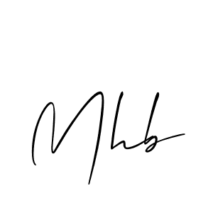 How to make Mhb signature? Allison_Script is a professional autograph style. Create handwritten signature for Mhb name. Mhb signature style 2 images and pictures png