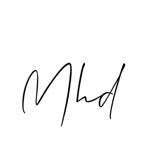 How to make Mhd signature? Allison_Script is a professional autograph style. Create handwritten signature for Mhd name. Mhd signature style 2 images and pictures png