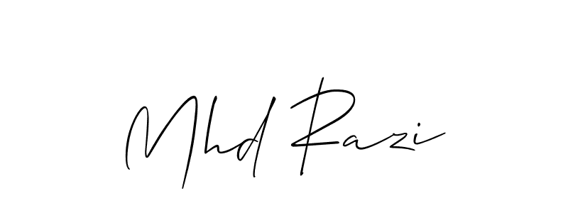 Design your own signature with our free online signature maker. With this signature software, you can create a handwritten (Allison_Script) signature for name Mhd Razi. Mhd Razi signature style 2 images and pictures png