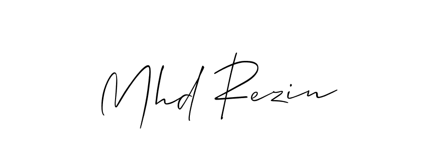 How to make Mhd Rezin signature? Allison_Script is a professional autograph style. Create handwritten signature for Mhd Rezin name. Mhd Rezin signature style 2 images and pictures png