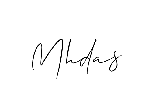 Make a beautiful signature design for name Mhdas. With this signature (Allison_Script) style, you can create a handwritten signature for free. Mhdas signature style 2 images and pictures png