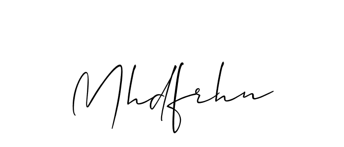 Make a beautiful signature design for name Mhdfrhn. Use this online signature maker to create a handwritten signature for free. Mhdfrhn signature style 2 images and pictures png