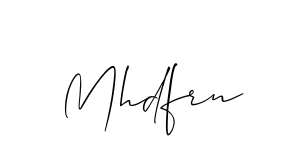 Design your own signature with our free online signature maker. With this signature software, you can create a handwritten (Allison_Script) signature for name Mhdfrn. Mhdfrn signature style 2 images and pictures png