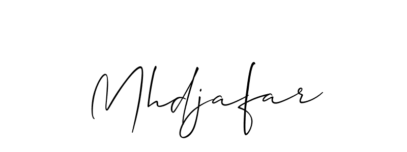 Make a beautiful signature design for name Mhdjafar. With this signature (Allison_Script) style, you can create a handwritten signature for free. Mhdjafar signature style 2 images and pictures png