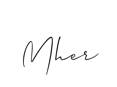 Make a beautiful signature design for name Mher. Use this online signature maker to create a handwritten signature for free. Mher signature style 2 images and pictures png