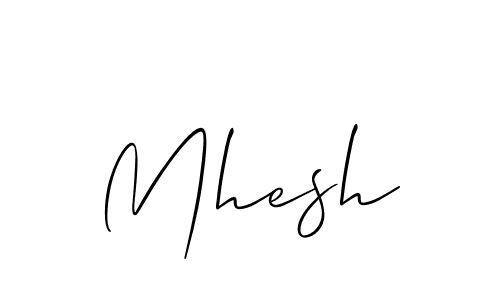 How to make Mhesh signature? Allison_Script is a professional autograph style. Create handwritten signature for Mhesh name. Mhesh signature style 2 images and pictures png