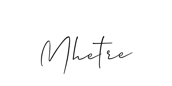 Design your own signature with our free online signature maker. With this signature software, you can create a handwritten (Allison_Script) signature for name Mhetre. Mhetre signature style 2 images and pictures png