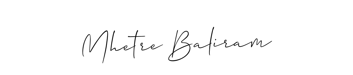 It looks lik you need a new signature style for name Mhetre Baliram. Design unique handwritten (Allison_Script) signature with our free signature maker in just a few clicks. Mhetre Baliram signature style 2 images and pictures png