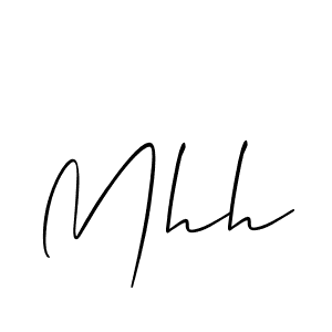 How to make Mhh signature? Allison_Script is a professional autograph style. Create handwritten signature for Mhh name. Mhh signature style 2 images and pictures png