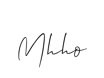 Create a beautiful signature design for name Mhho. With this signature (Allison_Script) fonts, you can make a handwritten signature for free. Mhho signature style 2 images and pictures png