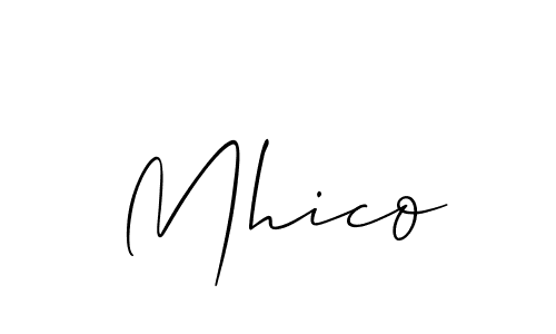 It looks lik you need a new signature style for name Mhico. Design unique handwritten (Allison_Script) signature with our free signature maker in just a few clicks. Mhico signature style 2 images and pictures png
