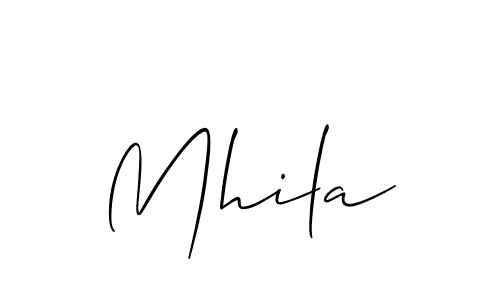 Create a beautiful signature design for name Mhila. With this signature (Allison_Script) fonts, you can make a handwritten signature for free. Mhila signature style 2 images and pictures png