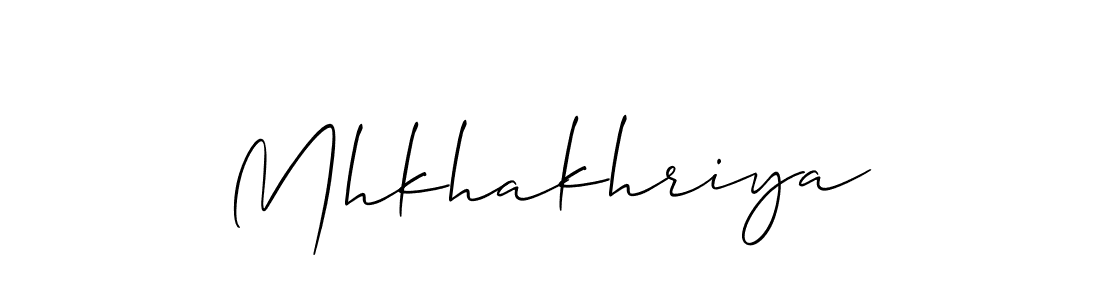 Make a short Mhkhakhriya signature style. Manage your documents anywhere anytime using Allison_Script. Create and add eSignatures, submit forms, share and send files easily. Mhkhakhriya signature style 2 images and pictures png