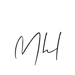 You should practise on your own different ways (Allison_Script) to write your name (Mhl) in signature. don't let someone else do it for you. Mhl signature style 2 images and pictures png