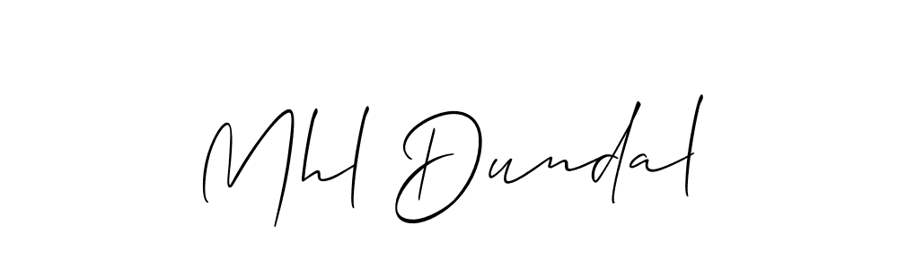 Best and Professional Signature Style for Mhl Dundal. Allison_Script Best Signature Style Collection. Mhl Dundal signature style 2 images and pictures png