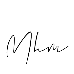 How to make Mhm signature? Allison_Script is a professional autograph style. Create handwritten signature for Mhm name. Mhm signature style 2 images and pictures png