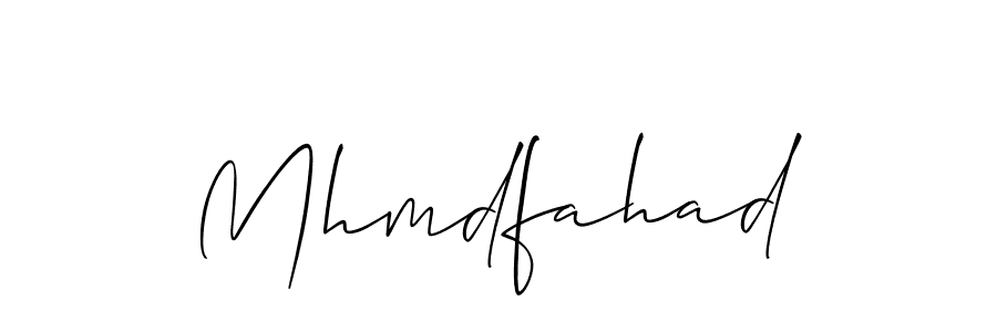 How to make Mhmdfahad signature? Allison_Script is a professional autograph style. Create handwritten signature for Mhmdfahad name. Mhmdfahad signature style 2 images and pictures png