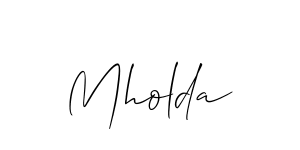 Design your own signature with our free online signature maker. With this signature software, you can create a handwritten (Allison_Script) signature for name Mholda. Mholda signature style 2 images and pictures png