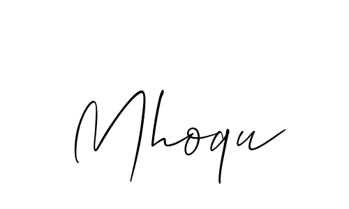 Mhoqu stylish signature style. Best Handwritten Sign (Allison_Script) for my name. Handwritten Signature Collection Ideas for my name Mhoqu. Mhoqu signature style 2 images and pictures png