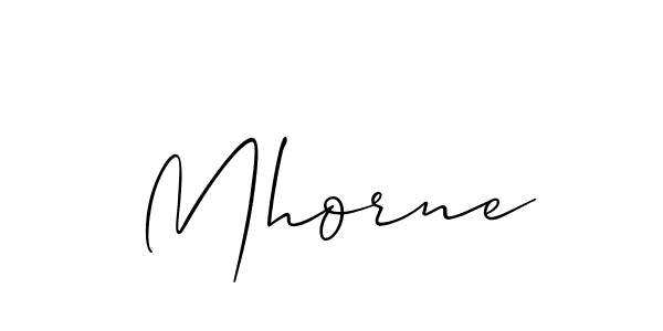 How to make Mhorne name signature. Use Allison_Script style for creating short signs online. This is the latest handwritten sign. Mhorne signature style 2 images and pictures png