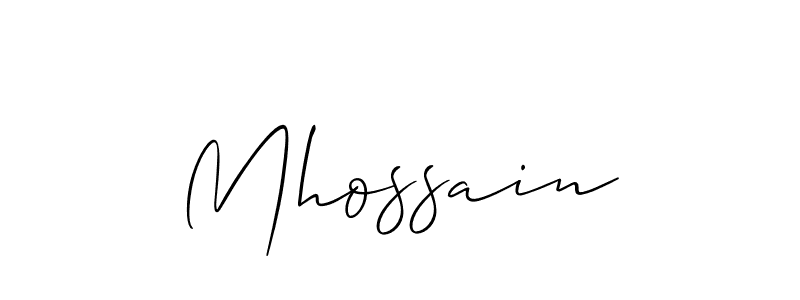 Also You can easily find your signature by using the search form. We will create Mhossain name handwritten signature images for you free of cost using Allison_Script sign style. Mhossain signature style 2 images and pictures png