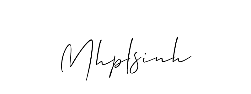 Create a beautiful signature design for name Mhplsinh. With this signature (Allison_Script) fonts, you can make a handwritten signature for free. Mhplsinh signature style 2 images and pictures png