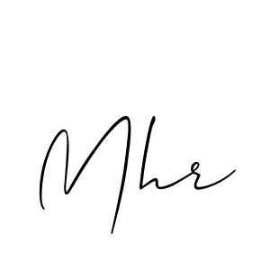 How to make Mhr signature? Allison_Script is a professional autograph style. Create handwritten signature for Mhr name. Mhr signature style 2 images and pictures png