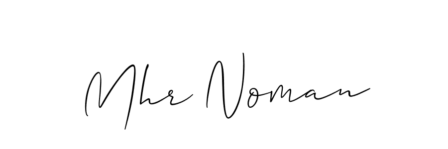 Design your own signature with our free online signature maker. With this signature software, you can create a handwritten (Allison_Script) signature for name Mhr Noman. Mhr Noman signature style 2 images and pictures png