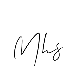 How to make Mhs signature? Allison_Script is a professional autograph style. Create handwritten signature for Mhs name. Mhs signature style 2 images and pictures png