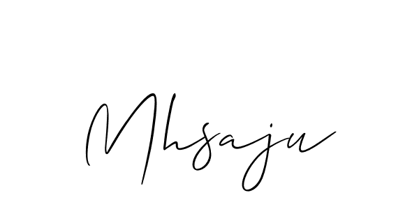You should practise on your own different ways (Allison_Script) to write your name (Mhsaju) in signature. don't let someone else do it for you. Mhsaju signature style 2 images and pictures png