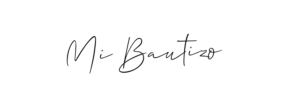 Use a signature maker to create a handwritten signature online. With this signature software, you can design (Allison_Script) your own signature for name Mi Bautizo. Mi Bautizo signature style 2 images and pictures png