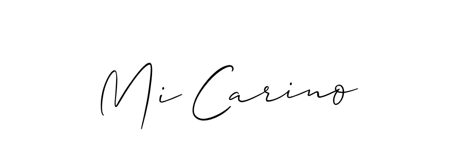 You should practise on your own different ways (Allison_Script) to write your name (Mi Carino) in signature. don't let someone else do it for you. Mi Carino signature style 2 images and pictures png