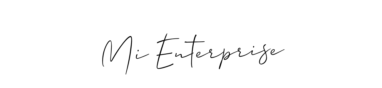 You should practise on your own different ways (Allison_Script) to write your name (Mi Enterprise) in signature. don't let someone else do it for you. Mi Enterprise signature style 2 images and pictures png