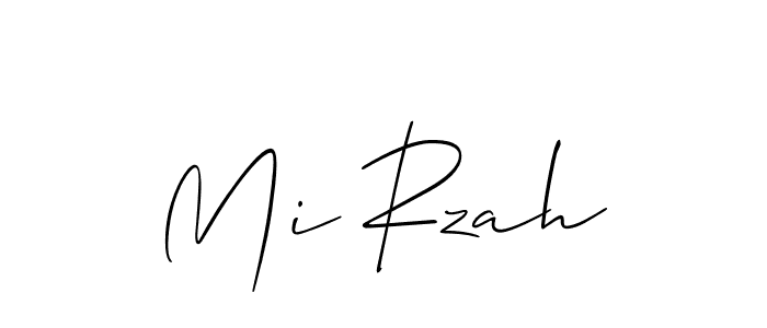 Also You can easily find your signature by using the search form. We will create Mi Rzah name handwritten signature images for you free of cost using Allison_Script sign style. Mi Rzah signature style 2 images and pictures png