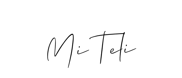 Mi Teli stylish signature style. Best Handwritten Sign (Allison_Script) for my name. Handwritten Signature Collection Ideas for my name Mi Teli. Mi Teli signature style 2 images and pictures png