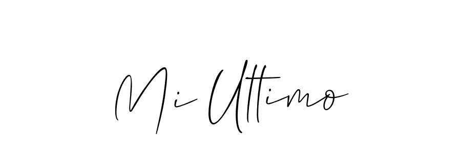 if you are searching for the best signature style for your name Mi Ultimo. so please give up your signature search. here we have designed multiple signature styles  using Allison_Script. Mi Ultimo signature style 2 images and pictures png