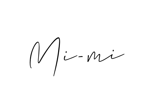 Use a signature maker to create a handwritten signature online. With this signature software, you can design (Allison_Script) your own signature for name Mi-mi. Mi-mi signature style 2 images and pictures png