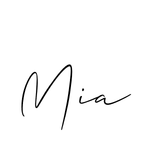 Make a beautiful signature design for name Mia. With this signature (Allison_Script) style, you can create a handwritten signature for free. Mia signature style 2 images and pictures png