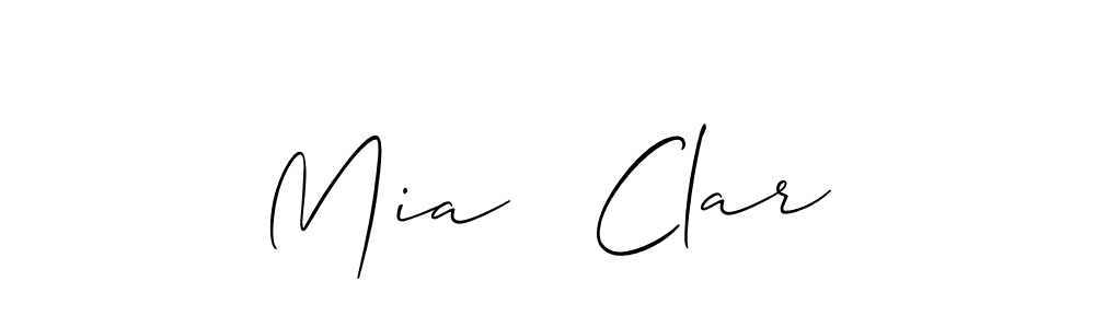 It looks lik you need a new signature style for name Mia   Clar. Design unique handwritten (Allison_Script) signature with our free signature maker in just a few clicks. Mia   Clar signature style 2 images and pictures png