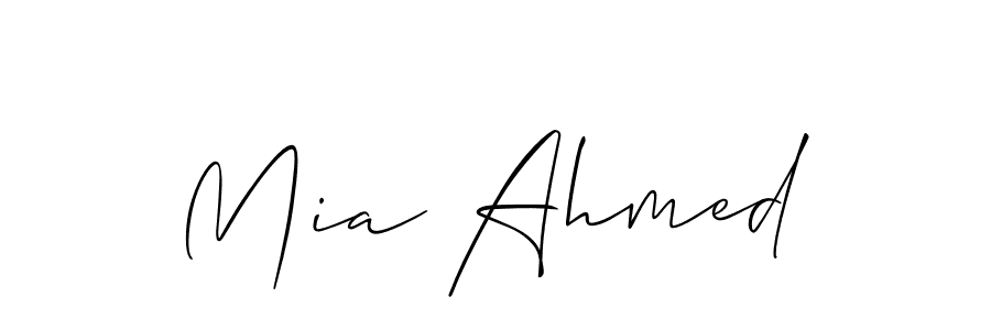 You should practise on your own different ways (Allison_Script) to write your name (Mia Ahmed) in signature. don't let someone else do it for you. Mia Ahmed signature style 2 images and pictures png