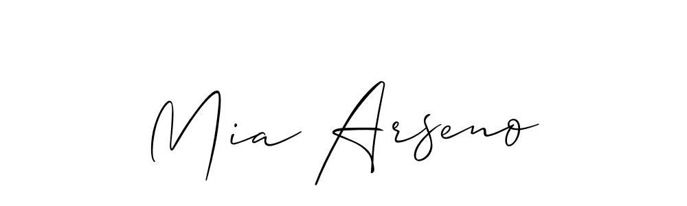 How to Draw Mia Arseno signature style? Allison_Script is a latest design signature styles for name Mia Arseno. Mia Arseno signature style 2 images and pictures png