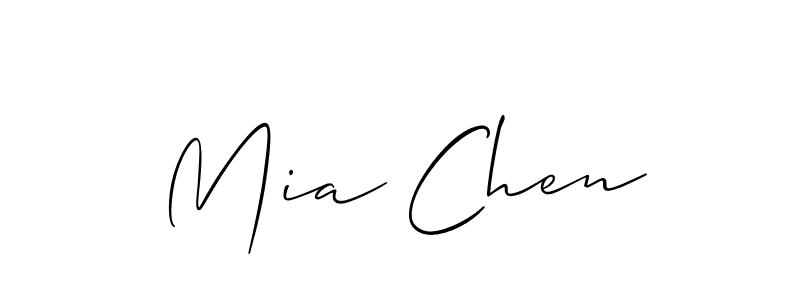 Make a short Mia Chen signature style. Manage your documents anywhere anytime using Allison_Script. Create and add eSignatures, submit forms, share and send files easily. Mia Chen signature style 2 images and pictures png