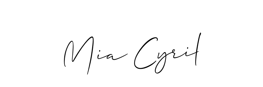 How to Draw Mia Cyril signature style? Allison_Script is a latest design signature styles for name Mia Cyril. Mia Cyril signature style 2 images and pictures png