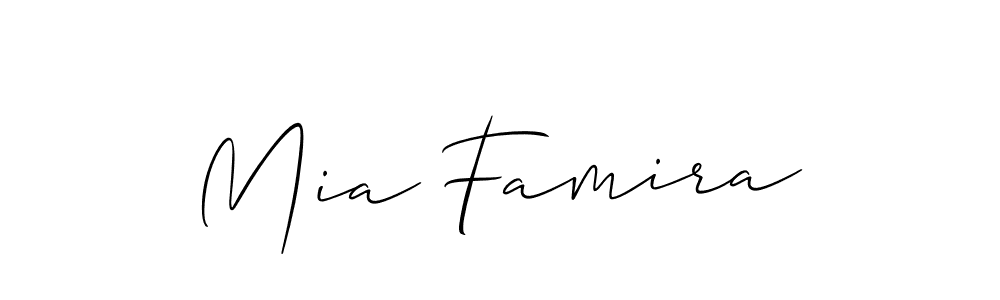 How to Draw Mia Famira signature style? Allison_Script is a latest design signature styles for name Mia Famira. Mia Famira signature style 2 images and pictures png