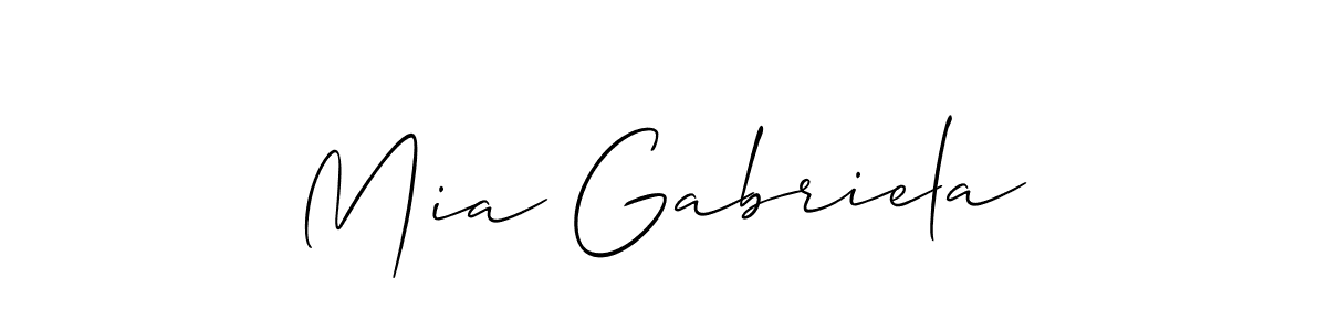 Similarly Allison_Script is the best handwritten signature design. Signature creator online .You can use it as an online autograph creator for name Mia Gabriela. Mia Gabriela signature style 2 images and pictures png