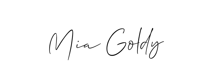 Design your own signature with our free online signature maker. With this signature software, you can create a handwritten (Allison_Script) signature for name Mia Goldy. Mia Goldy signature style 2 images and pictures png